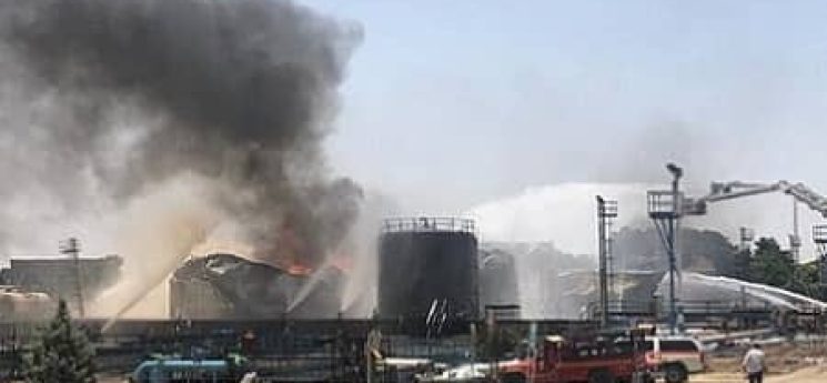 حادثه آتش سوزی پالایشگاه تهران